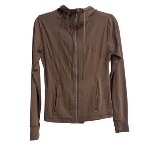 Women's Brown Mauve Hooded Jacket